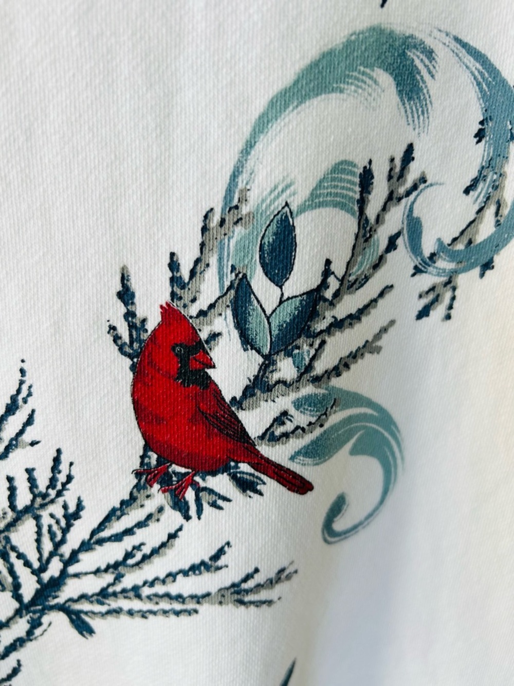 Northern Traditions Cream Sweatshirt with Embroidered Botanical Detail - Picture 9 of 9